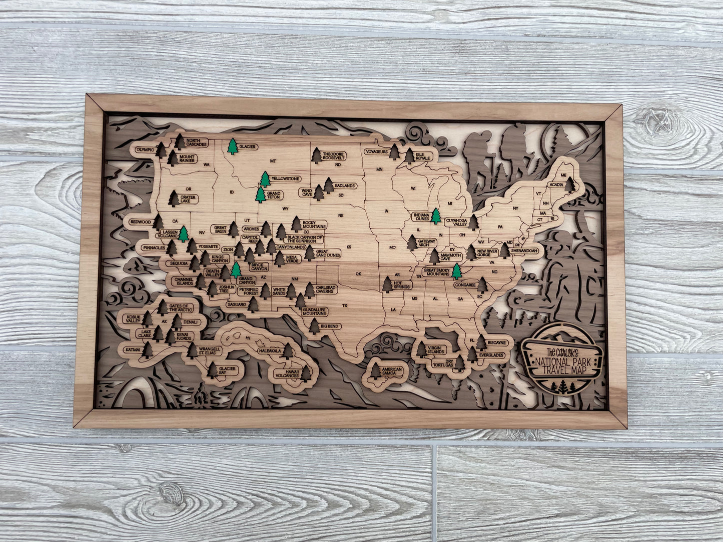 National Park Map Bucket List