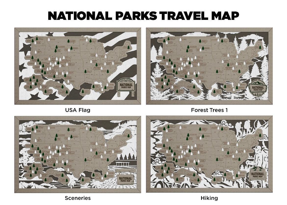 National Park Map Bucket List