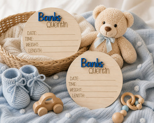 Birth Stats Annoucement Sign