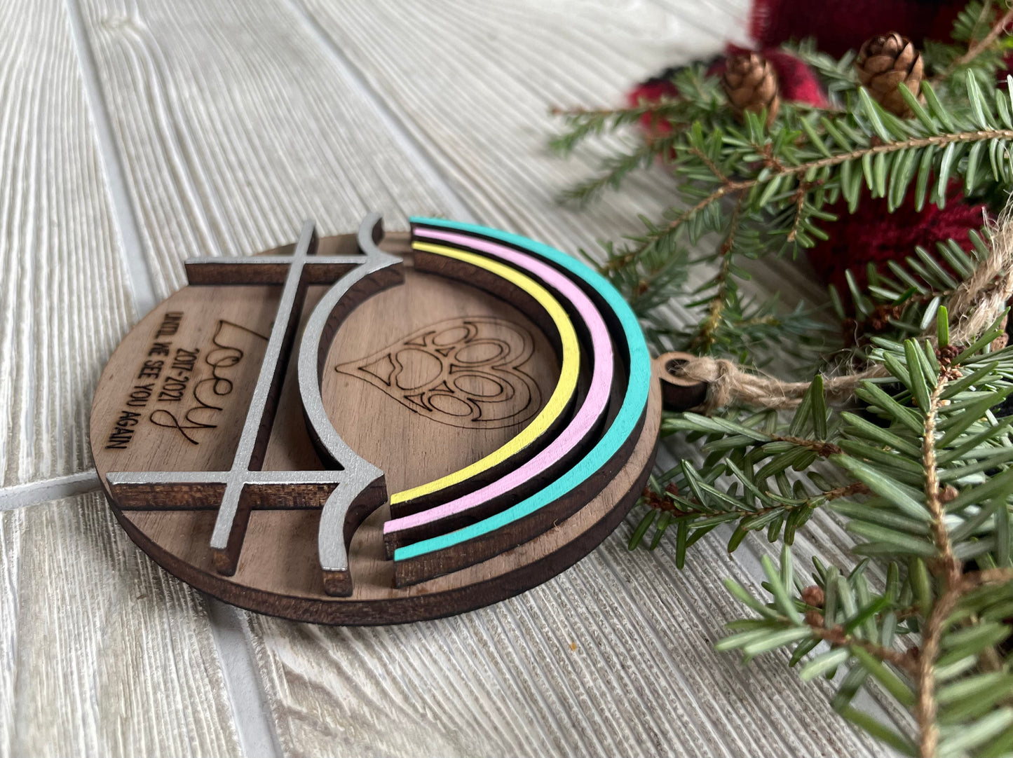 Rainbow Bridge Pet Memorial Ornament