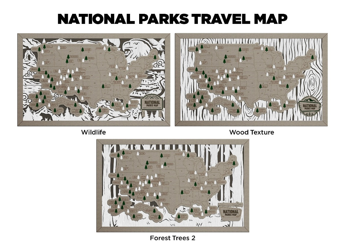 National Park Map Bucket List