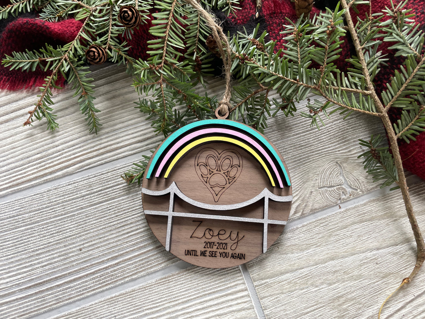 Rainbow Bridge Pet Memorial Ornament