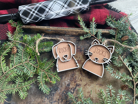Gingerbread Dog & Cat Ornaments
